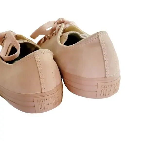 Converse Chuck Taylor Low Top Unisex Sneakers Bisque Blush Pink Suede W-8.5/M 7 - Picture 4 of 7